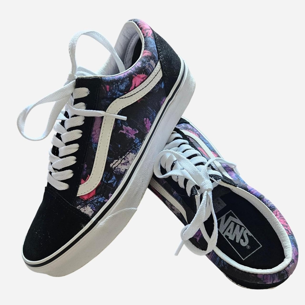 Vans Women's Black and Multicolor Sneakers